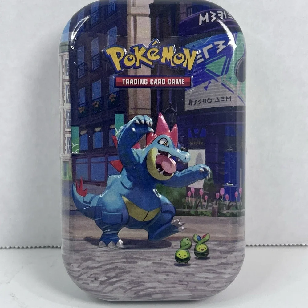 Pokemon TCG Lumiose City Mini Tin Feraligatr Factory Sealed Mega Evolutions